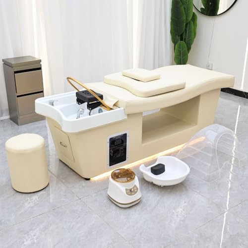 TooMiMo LED Head Spa Shampoo Bed with Foot Bath
