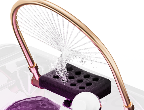 Rose-Gold Waterfall Showerhead