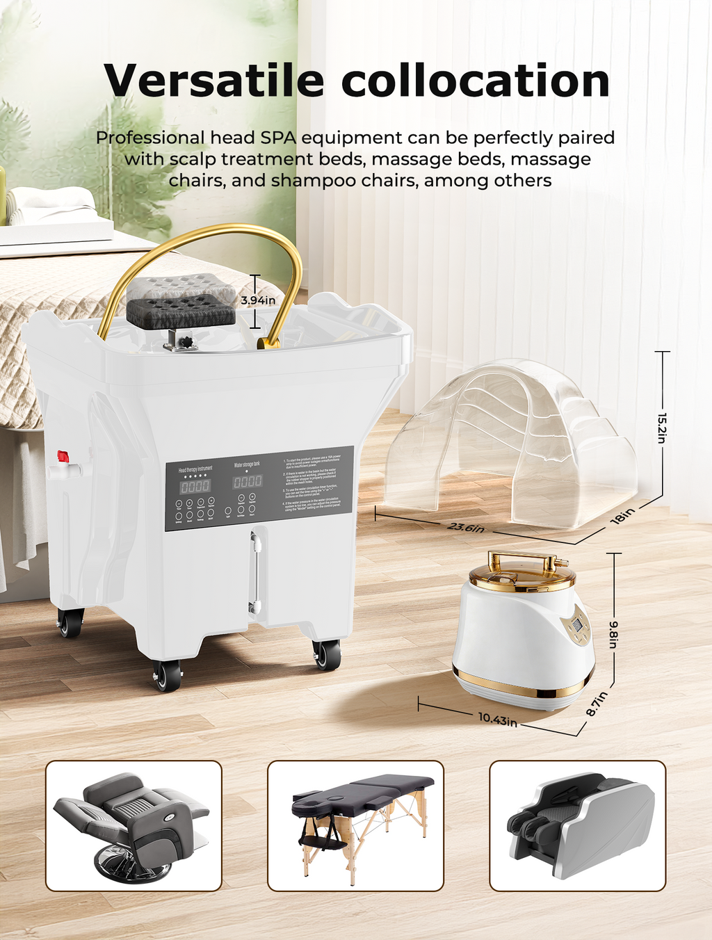 TooMiMo Pro Commercial Head Spa Station