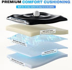TooMiMo 3-Motor 200W Lift Facial Bed — Memory Foam, Black