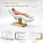 TooMiMo 3-Motor Electric Facial Bed — Memory Foam, White