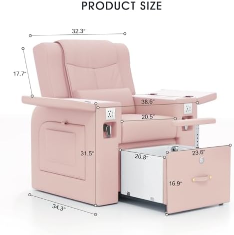 TooMiMo Pedicure Spa Chair with Foot Bath & Hand Wash