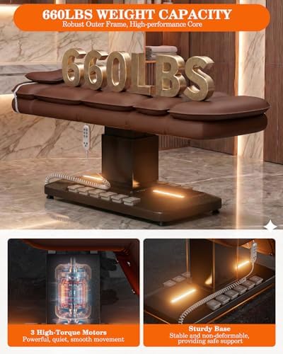 TooMiMo Heated Electric Facial Spa Bed with RGB LED