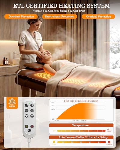 TooMiMo Heated Electric Facial Spa Bed with RGB LED