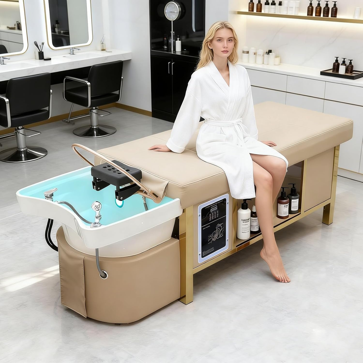 TooMiMo Plumbed-In Head Spa Bed — Japanese All-in-One Station