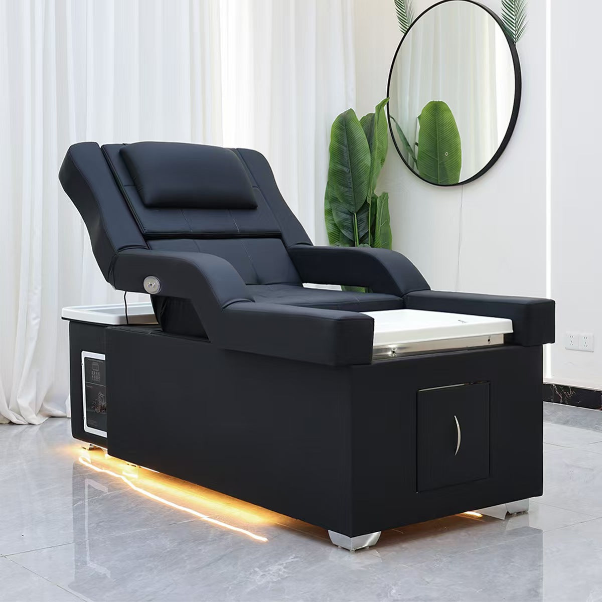 TooMiMo Electric Head Spa Bed with Foot Bath