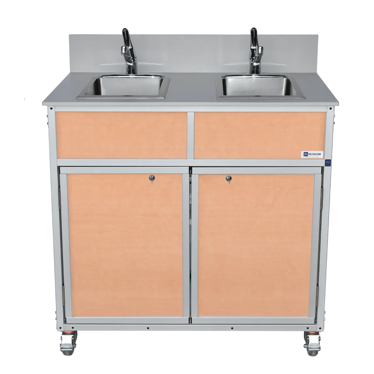 NSF Certified Two Bowl Portable Sink NS-002