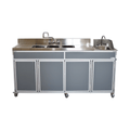 NSF Certified Portable Four Compartment Sink With Drain Boards NS-004DB