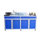 NSF Certified Portable Four Compartment Sink With Drain Boards NS-004DB