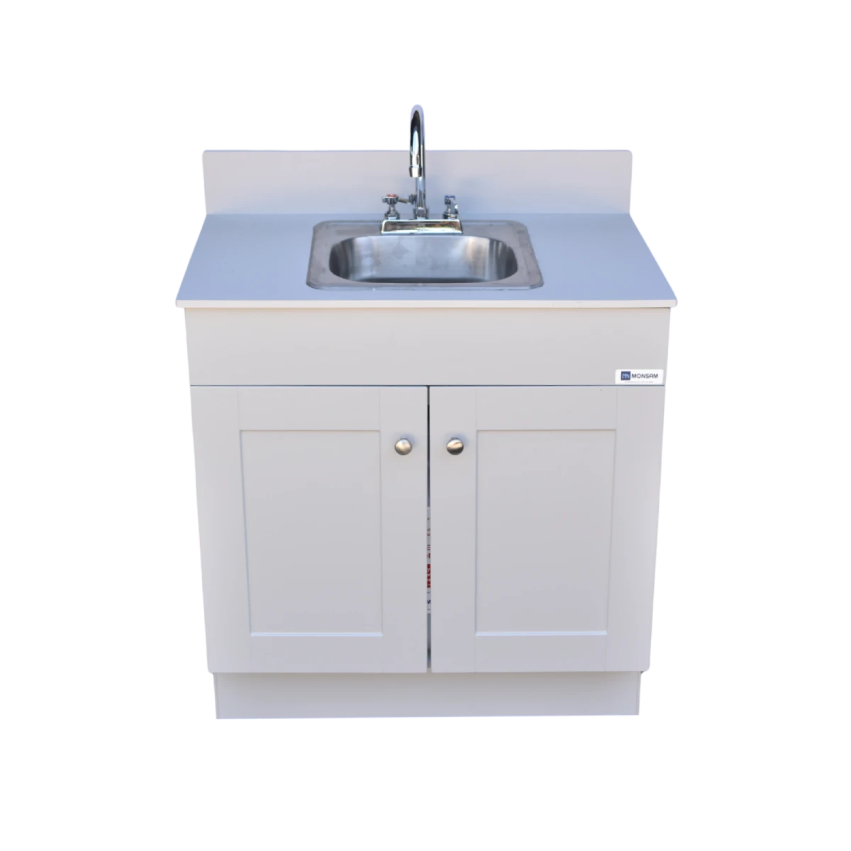 Self Contained Portable Sink – GRAY Wood Cabinet PSW-007M-G