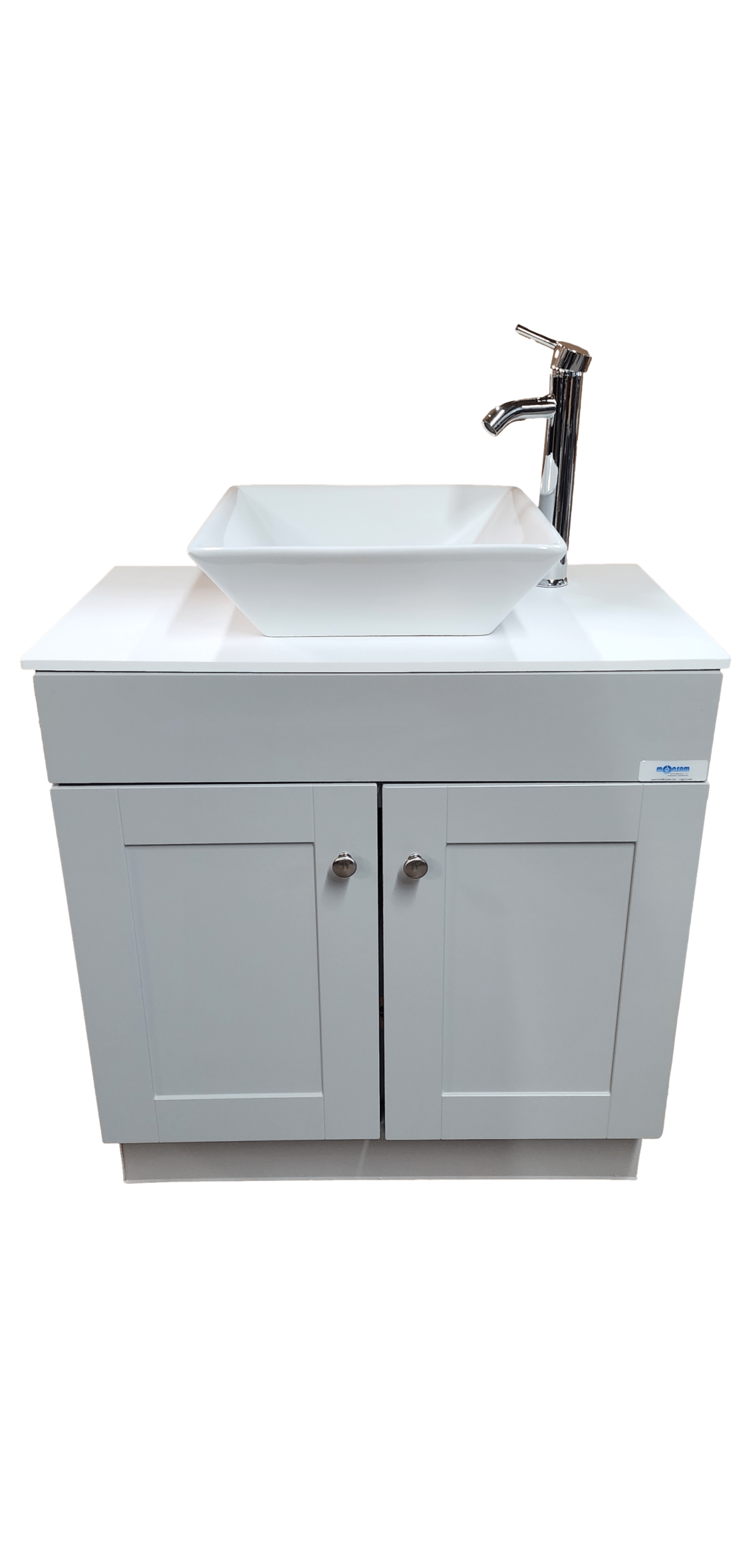 Self Contained Portable Sink – GRAY Wood Cabinet PSW-007M-G