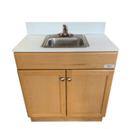Self Contained Portable Sink – MAPLE Wood Cabinet PSW-007M-M