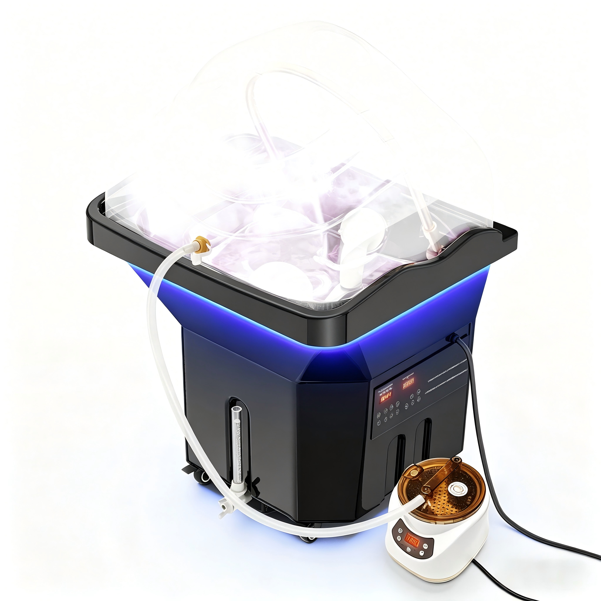 TooMiMo Flow black with steam dome and heater accessory